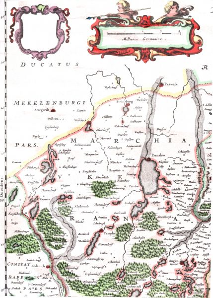 Historischer Kartenausschnitt von 1663